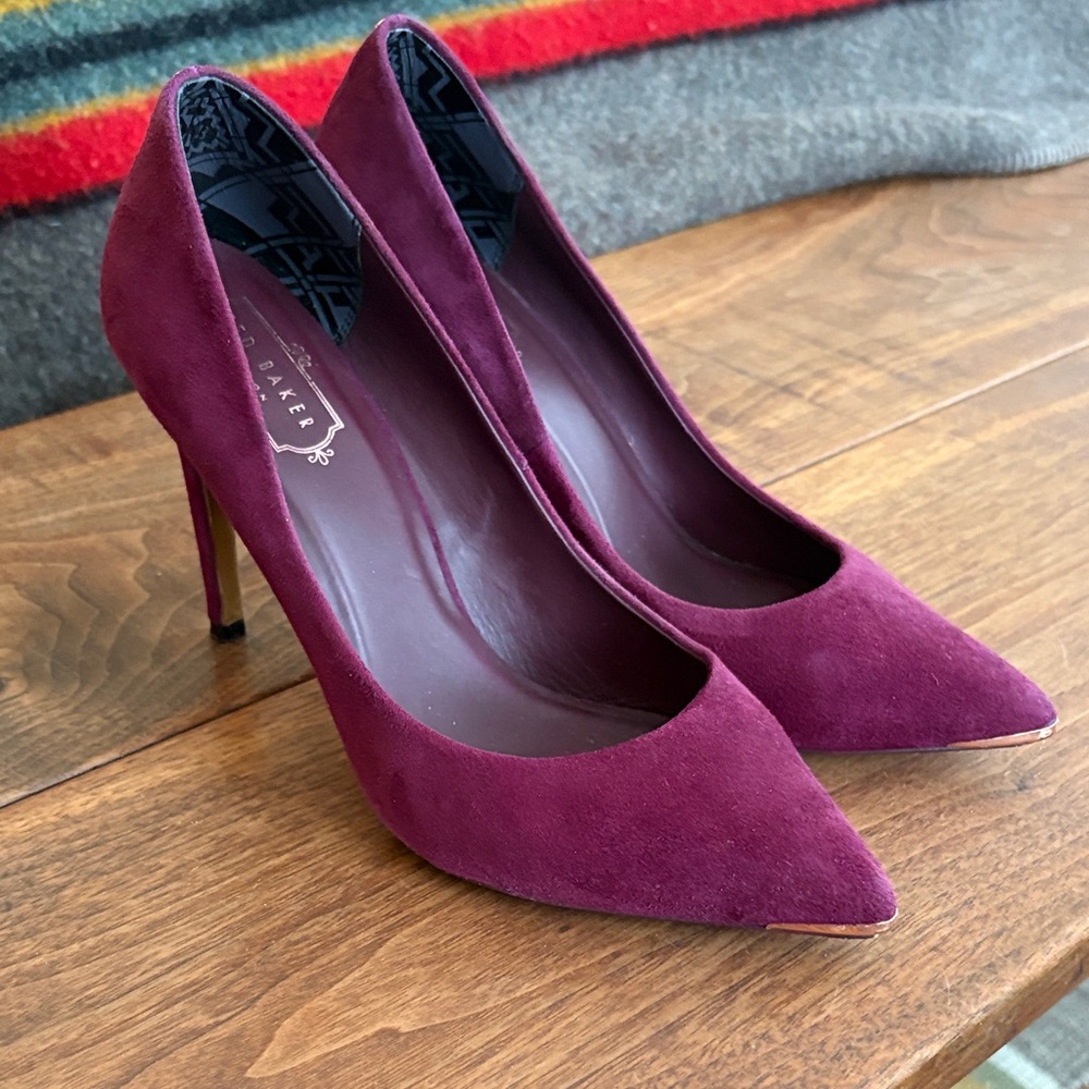 Ted Baker Women's Burgundy Suede Heels
